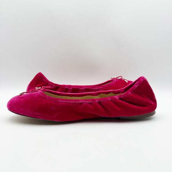 SAM EDELMAN Womens Felicia Ballet Flats US 11 EU 42 Pink Velvet Round Toe NIB - Picture 8 of 15